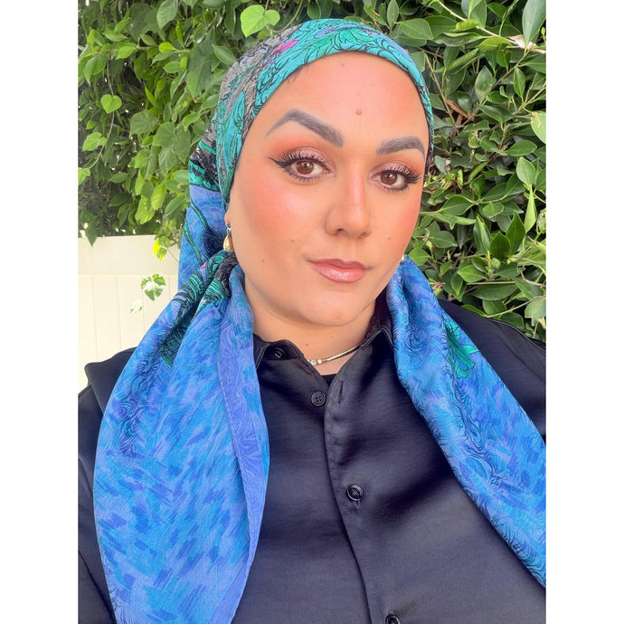 Fendi Authentic Vintage Designer Headscarf, Oasis-Designer headscarf-The Little Tichel Lady