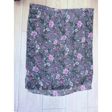 Israeli Gauzy Floral Wrap - Gray-Long Wrap-The Little Tichel Lady