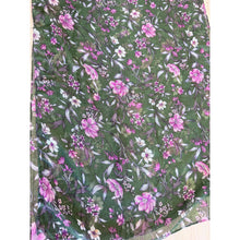 Israeli Gauzy Floral Wrap - Green-Long Wrap-The Little Tichel Lady