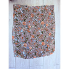 Israeli Gauzy Floral Wrap - Neutral-Long Wrap-The Little Tichel Lady