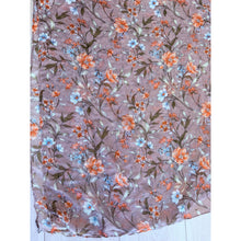 Israeli Gauzy Floral Wrap - Neutral-Long Wrap-The Little Tichel Lady