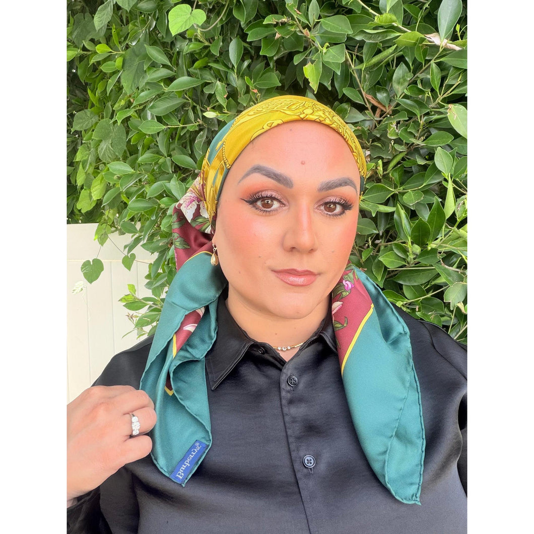 Burberry Authentic Designer Headscarf, Regal Lions-Designer headscarf-The Little Tichel Lady
