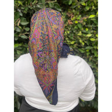 YSL Authentic Vintage Designer Headscarf, Navy Paisley-Designer headscarf-The Little Tichel Lady