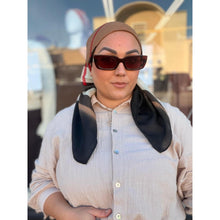 Neutral Tartan Print Square-Squares-The Little Tichel Lady