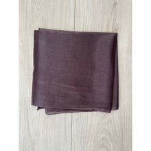 Elegant Metallic Square Headscarf - Brown/Deep Eggplant-Squares-The Little Tichel Lady