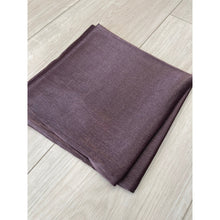 Elegant Metallic Square Headscarf - Brown/Deep Eggplant-Squares-The Little Tichel Lady