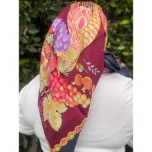 Ferragamo Authentic Vintage Designer Headscarf, Vibrant Harvest-Designer headscarf-The Little Tichel Lady