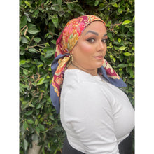 Ferragamo Authentic Vintage Designer Headscarf, Vibrant Harvest-Designer headscarf-The Little Tichel Lady