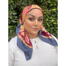 Ferragamo Authentic Vintage Designer Headscarf, Vibrant Harvest-Designer headscarf-The Little Tichel Lady
