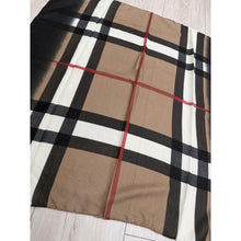 Neutral Tartan Print Square-Squares-The Little Tichel Lady