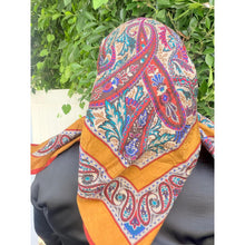 YSL Authentic Designer Headscarf, Golden Paisley-Designer headscarf-The Little Tichel Lady