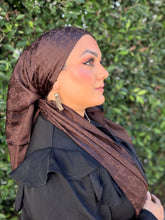 Luxe Inspired Large G Print Square Headcover - Chocolate Brown-square-The Little Tichel Lady