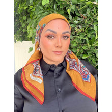YSL Authentic Designer Headscarf, Golden Paisley-Designer headscarf-The Little Tichel Lady