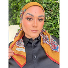 YSL Authentic Designer Headscarf, Golden Paisley-Designer headscarf-The Little Tichel Lady