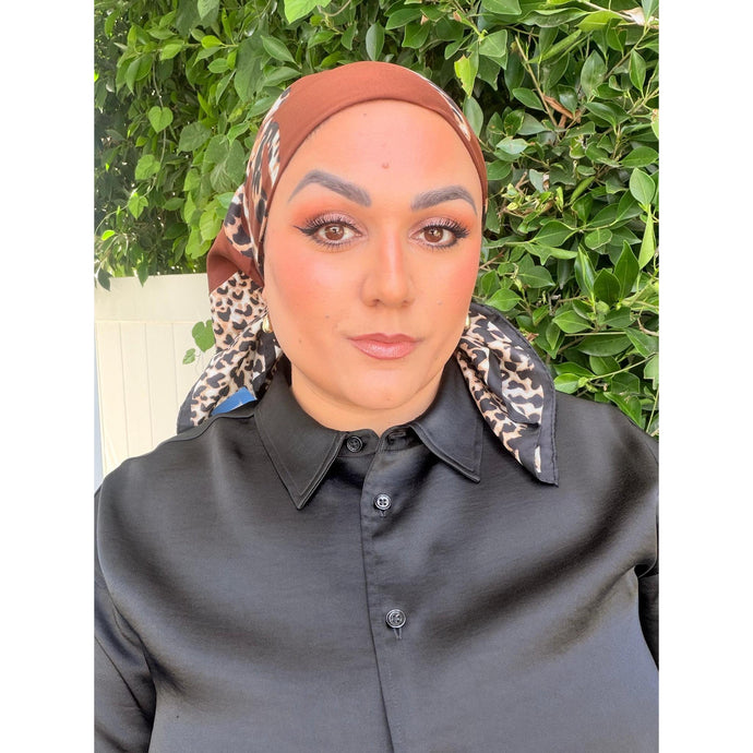 Lanvin Authentic Designer Headscarf, Neutral Print-Designer headscarf-The Little Tichel Lady