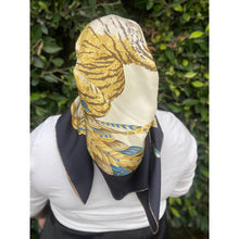 Ferragamo Authentic Vintage Designer Headscarf, Tiger in the Wild-Designer headscarf-The Little Tichel Lady