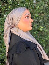 Luxe Inspired Large G Print Square Headcover - Taupe-square-The Little Tichel Lady
