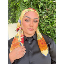 Gucci Authentic Vintage Designer Headscarf, Floral Garden Pots-Designer headscarf-The Little Tichel Lady
