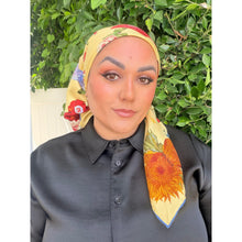 Gucci Authentic Vintage Designer Headscarf, Floral Garden Pots-Designer headscarf-The Little Tichel Lady