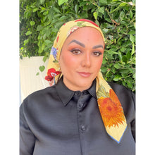 Gucci Authentic Vintage Designer Headscarf, Floral Garden Pots-Designer headscarf-The Little Tichel Lady