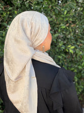 Luxe Inspired Large G Print Square Headcover - Linen-square-The Little Tichel Lady