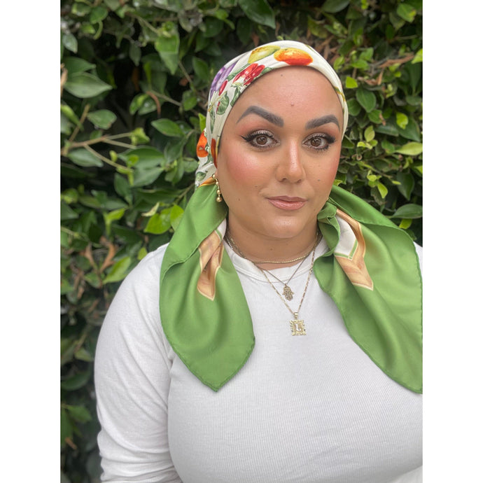Gucci Authentic Vintage Designer Headscarf, Flora Print-Designer headscarf-The Little Tichel Lady