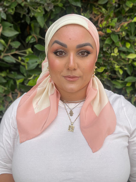 Chanel Authentic Vintage Designer Headscarf, Camellia Bow-Designer headscarf-The Little Tichel Lady