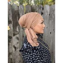 Faux Suede Stretchy Head Wrap - Cashmere-Long Wrap-The Little Tichel Lady