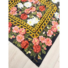 Chanel Authentic Vintage Designer Headscarf, Camellia Floral-Designer headscarf-The Little Tichel Lady