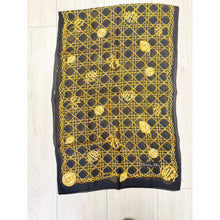 Dior Authentic Designer Long Headscarf, Baroque Black/Gold-Designer headscarf-The Little Tichel Lady