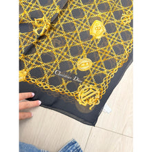 Dior Authentic Designer Long Headscarf, Baroque Black/Gold-Designer headscarf-The Little Tichel Lady