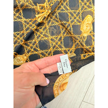 Dior Authentic Designer Long Headscarf, Baroque Black/Gold-Designer headscarf-The Little Tichel Lady