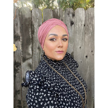 Faux Suede Stretchy Head Wrap - English Rose-Long Wrap-The Little Tichel Lady