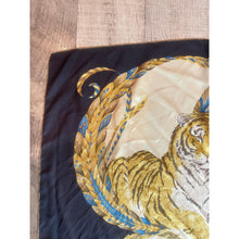 Ferragamo Authentic Vintage Designer Headscarf, Tiger in the Wild-Designer headscarf-The Little Tichel Lady