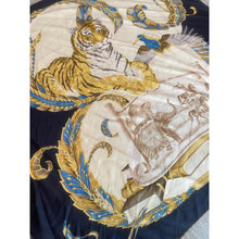 Ferragamo Authentic Vintage Designer Headscarf, Tiger in the Wild-Designer headscarf-The Little Tichel Lady