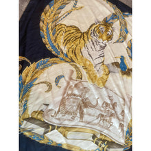 Ferragamo Authentic Vintage Designer Headscarf, Tiger in the Wild-Designer headscarf-The Little Tichel Lady