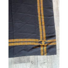 Chanel Authentic Vintage Designer Headscarf, Black & Gold Chain Link-Designer headscarf-The Little Tichel Lady