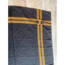 Chanel Authentic Vintage Designer Headscarf, Black & Gold Chain Link-Designer headscarf-The Little Tichel Lady
