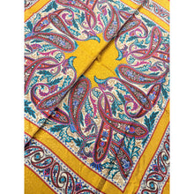 YSL Authentic Designer Headscarf, Golden Paisley-Designer headscarf-The Little Tichel Lady