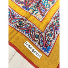 YSL Authentic Designer Headscarf, Golden Paisley-Designer headscarf-The Little Tichel Lady