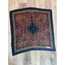 YSL Authentic Vintage Designer Headscarf, Navy Paisley-Designer headscarf-The Little Tichel Lady