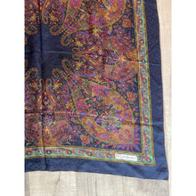 YSL Authentic Vintage Designer Headscarf, Navy Paisley-Designer headscarf-The Little Tichel Lady