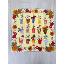 Gucci Authentic Vintage Designer Headscarf, Floral Garden Pots-Designer headscarf-The Little Tichel Lady
