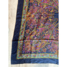 YSL Authentic Vintage Designer Headscarf, Navy Paisley-Designer headscarf-The Little Tichel Lady