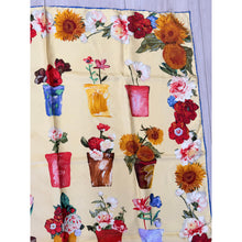 Gucci Authentic Vintage Designer Headscarf, Floral Garden Pots-Designer headscarf-The Little Tichel Lady