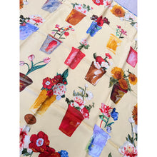 Gucci Authentic Vintage Designer Headscarf, Floral Garden Pots-Designer headscarf-The Little Tichel Lady