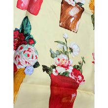 Gucci Authentic Vintage Designer Headscarf, Floral Garden Pots-Designer headscarf-The Little Tichel Lady