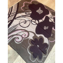 Gucci Authentic Vintage Designer Headscarf, Navy & Purple Floral-Designer headscarf-The Little Tichel Lady