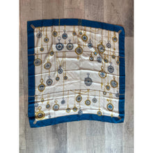 Gucci Authentic Vintage Designer Headscarf, Pocket Watch Motif-Designer headscarf-The Little Tichel Lady