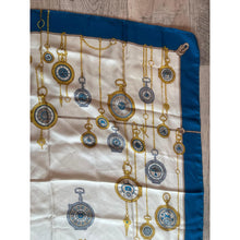 Gucci Authentic Vintage Designer Headscarf, Pocket Watch Motif-Designer headscarf-The Little Tichel Lady